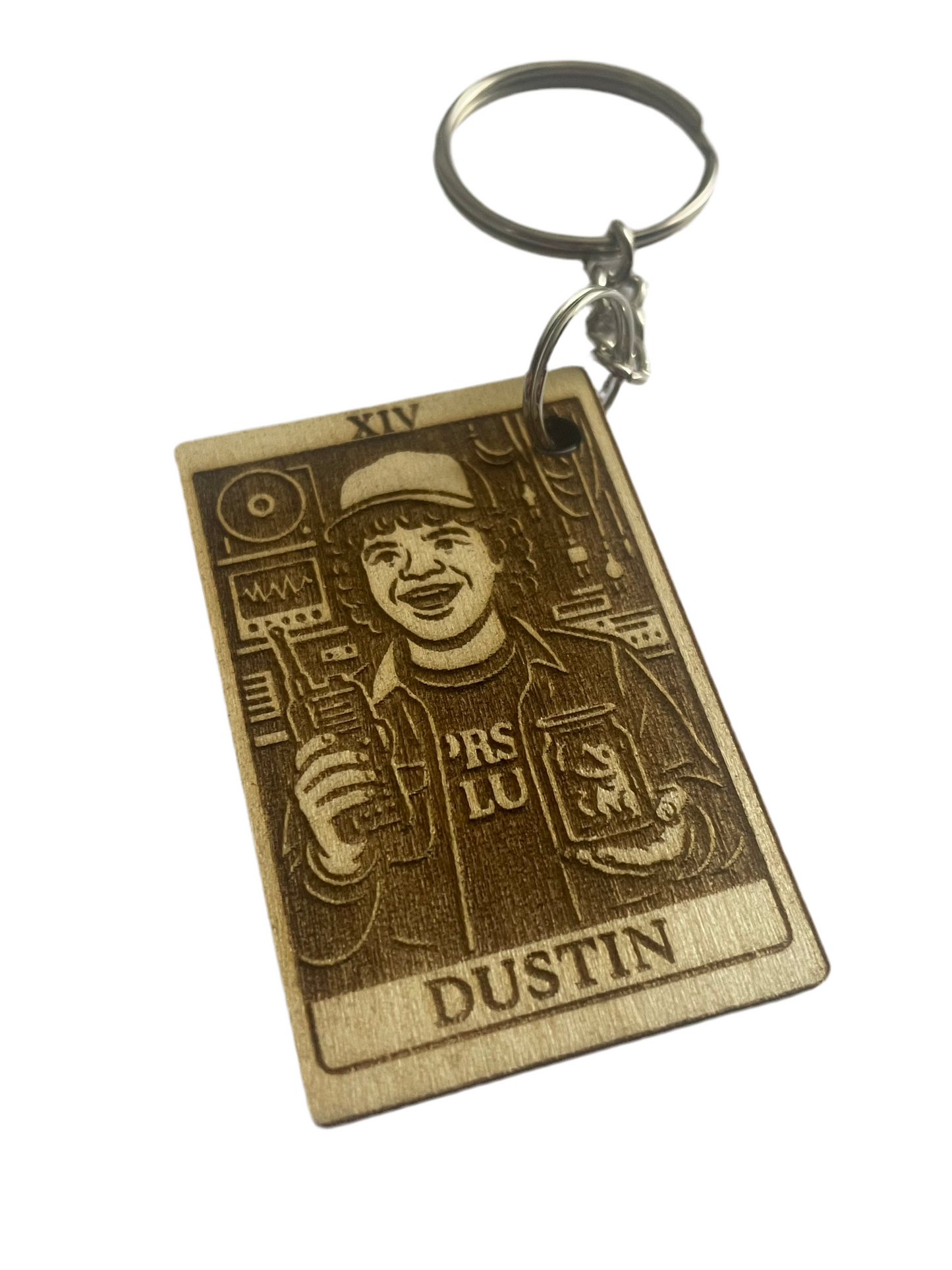 Handmade Tarot Keychain – Dustin Stranger Things Inspired