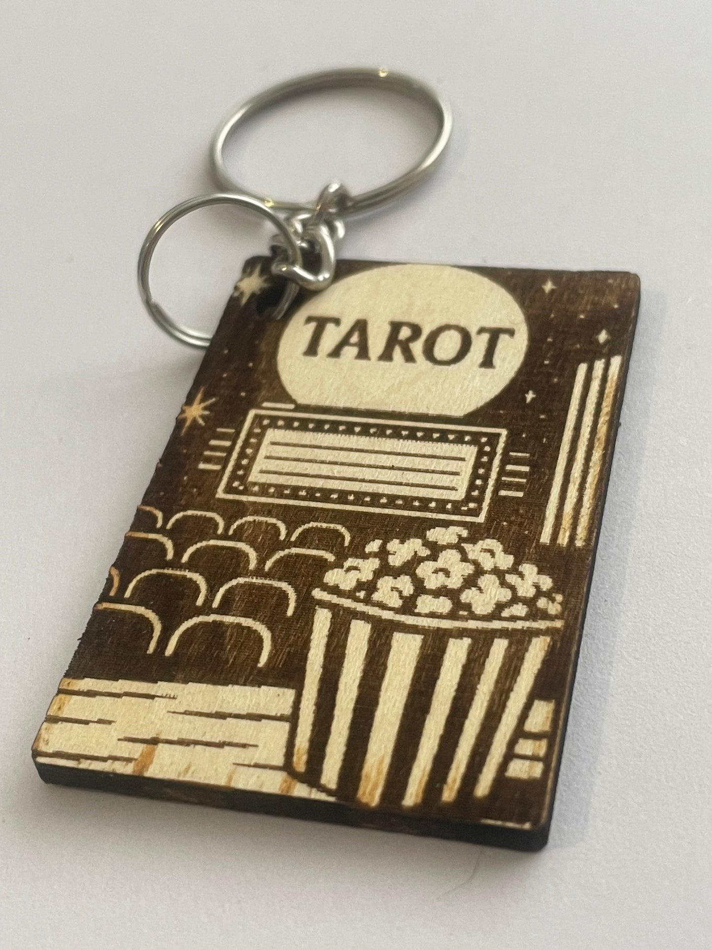 Wednesday Addams Gothic Keychain – Tarot Inspired Gift