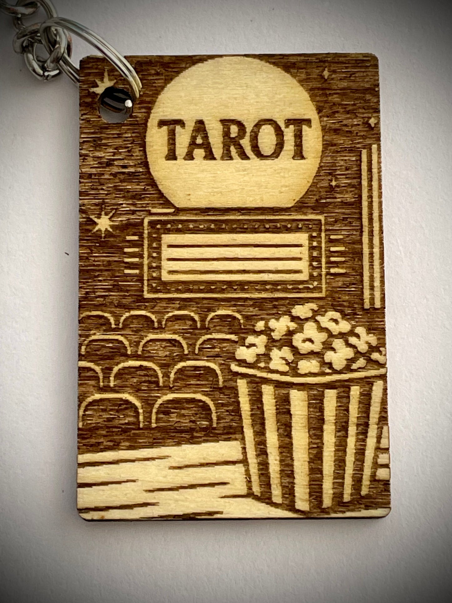 Gothic Tarot Keychain – Beetlejuice Inspired Bio-Exorcist Gift