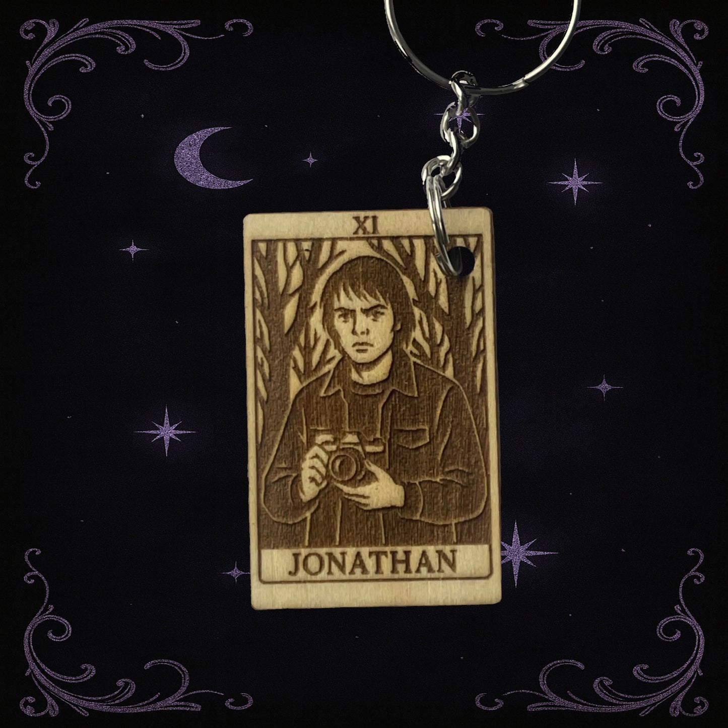 Handmade Jonathan Keychain – Hawkins Inspired Retro Gift