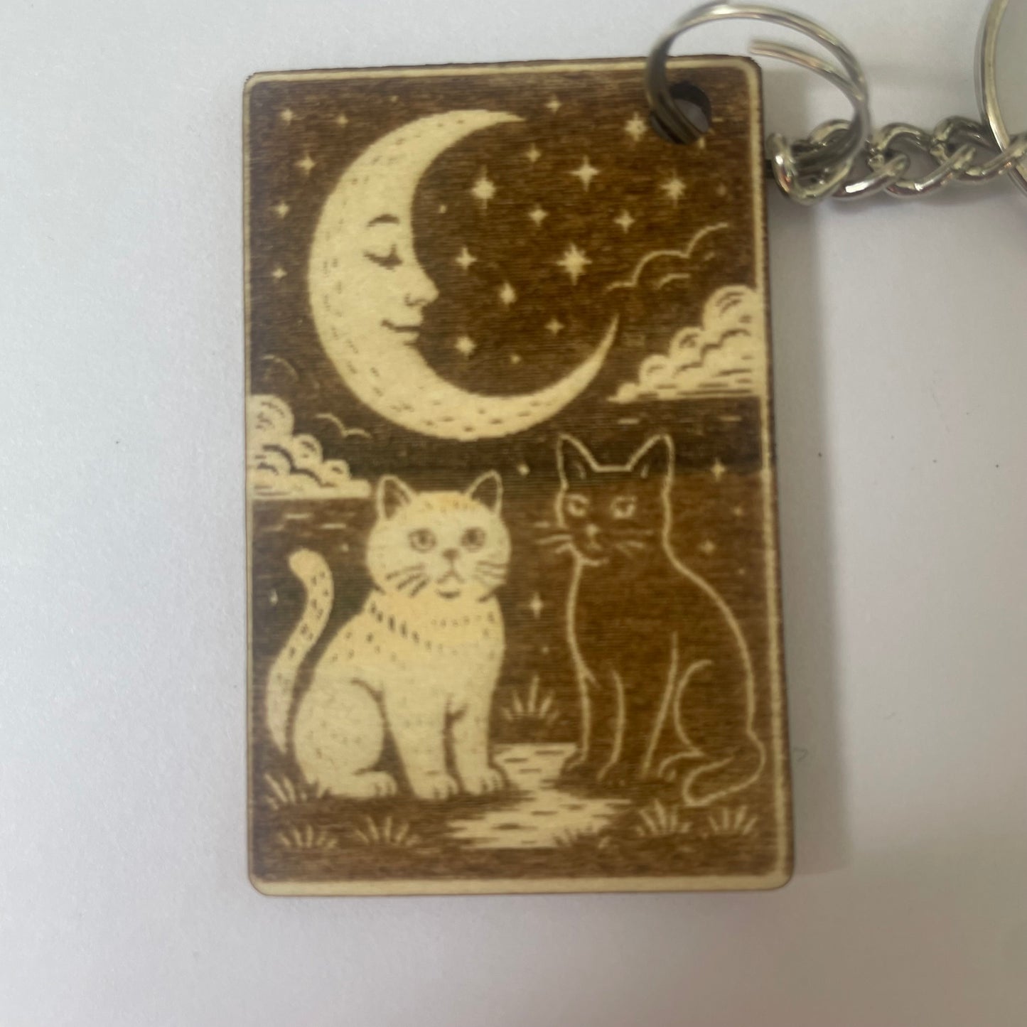 The Moon Cat Tarot Keyring