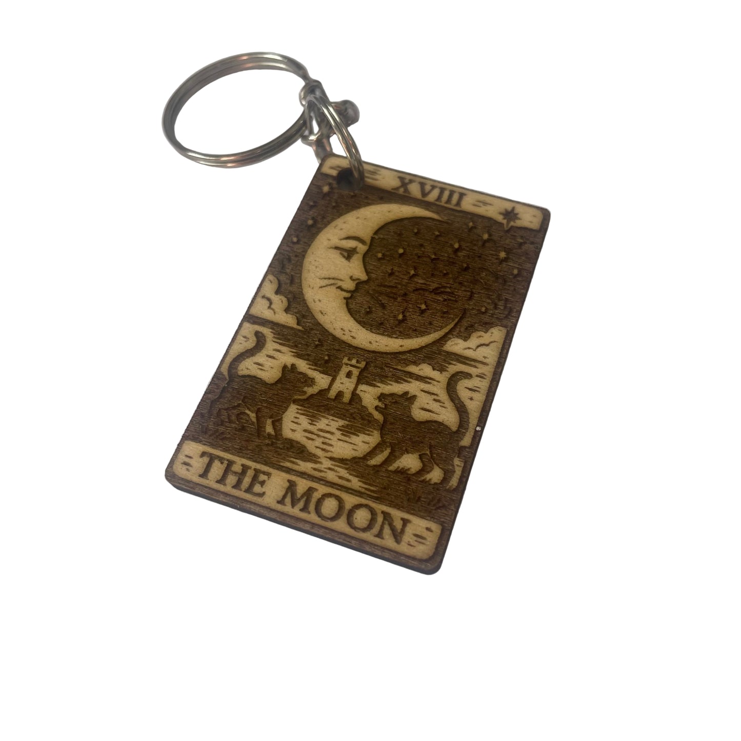 The Moon Cat Tarot Keyring