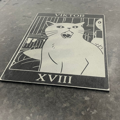 Personalised Slate Serving Board – Tarot Style Custom Engraved Gift