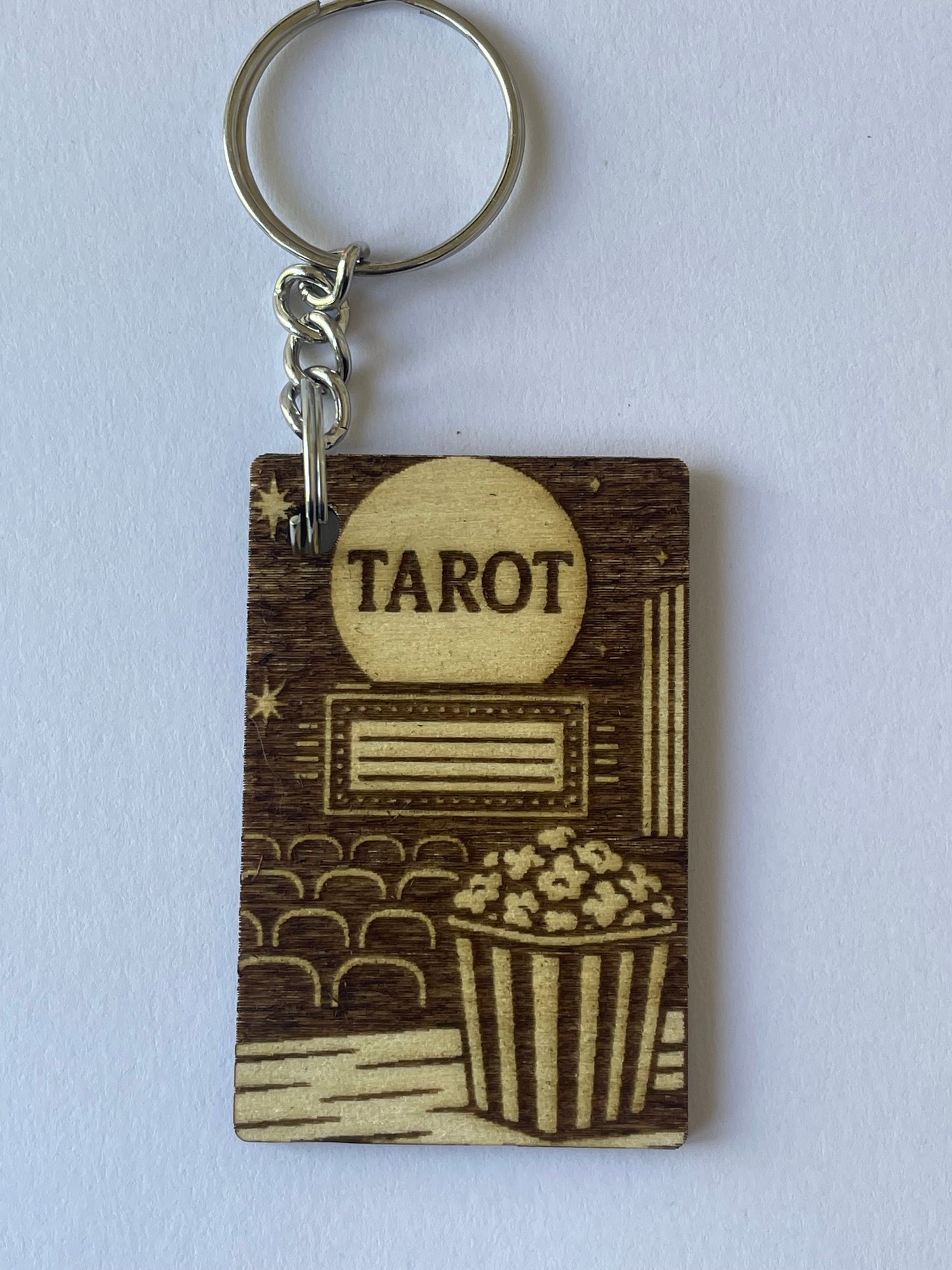 Wooden Tarot Keychain – Sandworm Beetlejuice Inspired