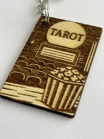 Wooden Tarot Keychain – The Killer Ghostface Inspired Gift