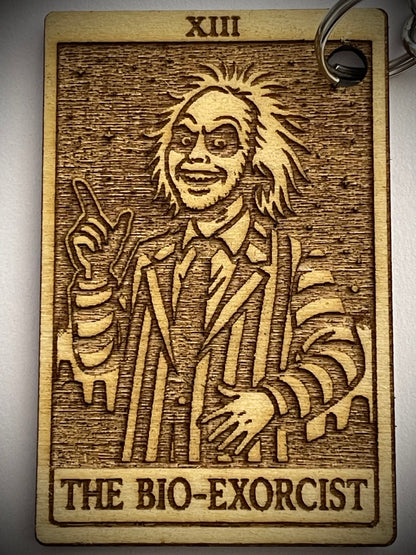 Gothic Tarot Keychain – Beetlejuice Inspired Bio-Exorcist Gift