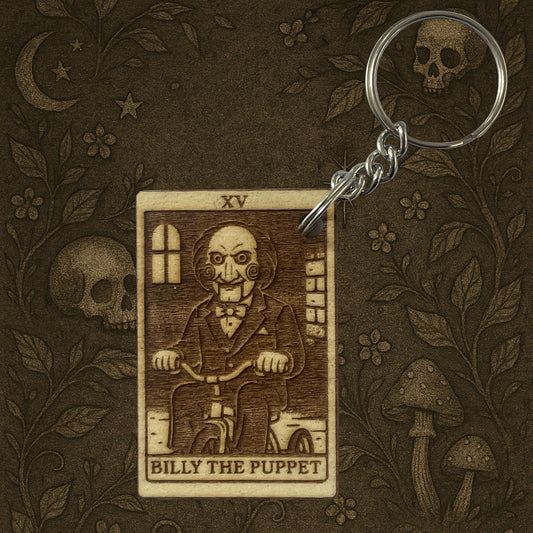 Billy the Puppet Gothic Keychain – Handmade Horror Gift