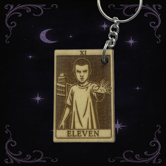 Handmade Tarot Keychain – Eleven Stranger Things Inspired