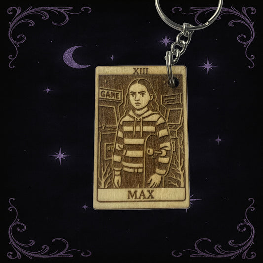 Handmade Tarot Keychain – Max Stranger Things Inspired Gift