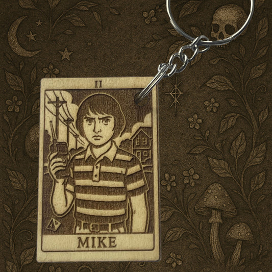 Handmade Mike Keychain – Hawkins Inspired Tarot Gift