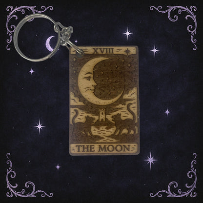 The Moon Cat Tarot Keyring