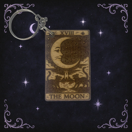 The Moon Cat Tarot Keyring